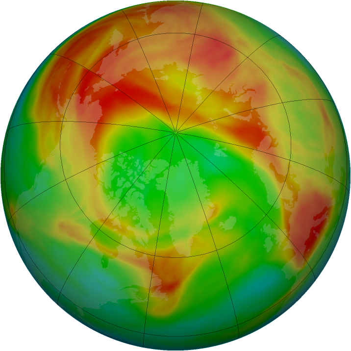 Arctic ozone map for 21 March 2007